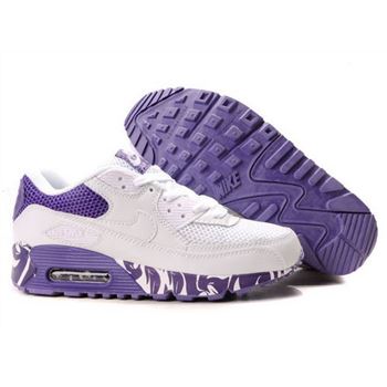 Nike Air Max 90 Womens White Purple Greece